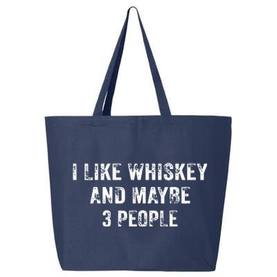 I Like Whiskey And Maybe 3 People Beer Lover Distressed 25L Jumbo Tote