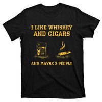 I Like Whiskey And Cigars And Maybe 3 People Vintage Cigars T-Shirt