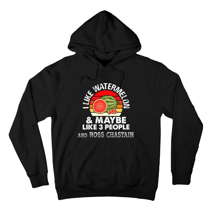 I Like Watermelon And Maybe Like 3 People Vintage Retro Hoodie