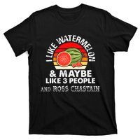 I Like Watermelon And Maybe Like 3 People Vintage Retro T-Shirt