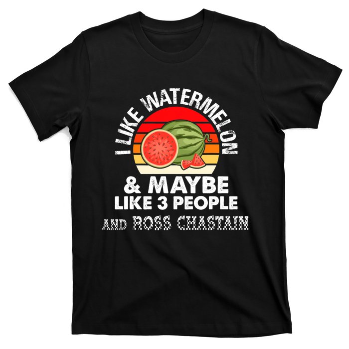 I Like Watermelon And Maybe Like 3 People Vintage Retro T-Shirt