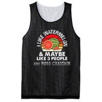 I Like Watermelon And Maybe Like 3 People Vintage Retro Mesh Reversible Basketball Jersey Tank