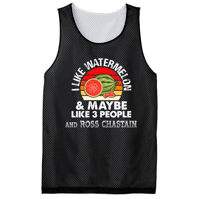 I Like Watermelon And Maybe Like 3 People Vintage Retro Mesh Reversible Basketball Jersey Tank