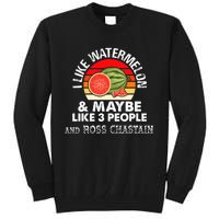 I Like Watermelon And Maybe Like 3 People Vintage Retro Tall Sweatshirt