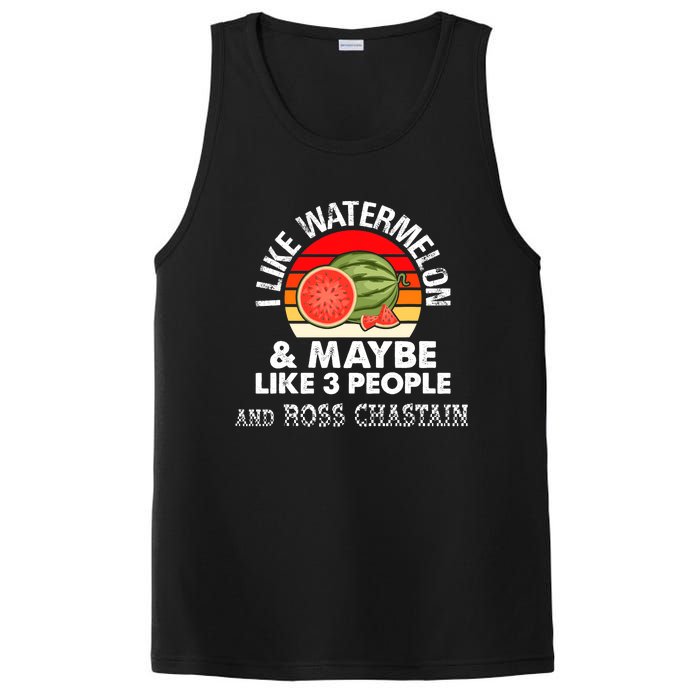 I Like Watermelon And Maybe Like 3 People Vintage Retro PosiCharge Competitor Tank