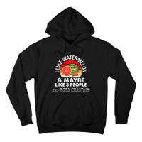 I Like Watermelon And Maybe Like 3 People Vintage Retro Tall Hoodie