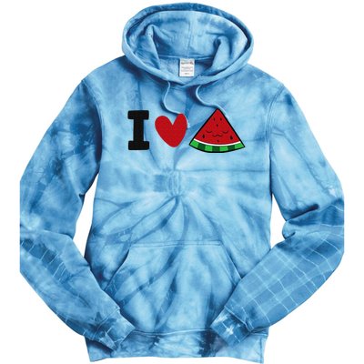 I Love Watermelon Summer Fruit Watermelon Tie Dye Hoodie