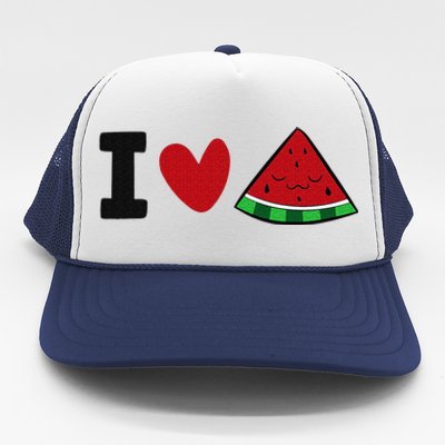 I Love Watermelon Summer Fruit Watermelon Trucker Hat