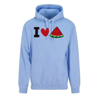 I Love Watermelon Summer Fruit Watermelon Unisex Surf Hoodie