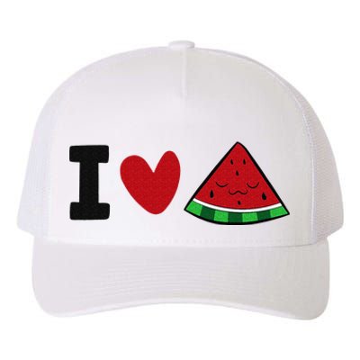 I Love Watermelon Summer Fruit Watermelon Yupoong Adult 5-Panel Trucker Hat