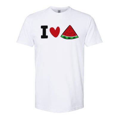 I Love Watermelon Summer Fruit Watermelon Softstyle CVC T-Shirt