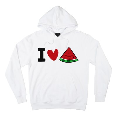 I Love Watermelon Summer Fruit Watermelon Hoodie