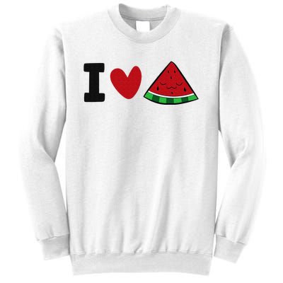 I Love Watermelon Summer Fruit Watermelon Sweatshirt