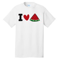 I Love Watermelon Summer Fruit Watermelon Tall T-Shirt