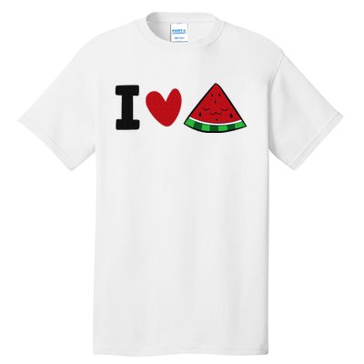 I Love Watermelon Summer Fruit Watermelon Tall T-Shirt