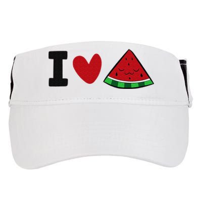 I Love Watermelon Summer Fruit Watermelon Adult Drive Performance Visor