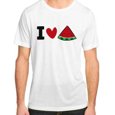 I Love Watermelon Summer Fruit Watermelon Adult ChromaSoft Performance T-Shirt