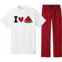 I Love Watermelon Summer Fruit Watermelon Pajama Set