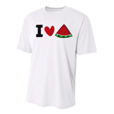 I Love Watermelon Summer Fruit Watermelon Performance Sprint T-Shirt