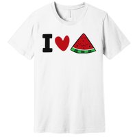 I Love Watermelon Summer Fruit Watermelon Premium T-Shirt