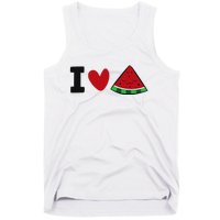 I Love Watermelon Summer Fruit Watermelon Tank Top