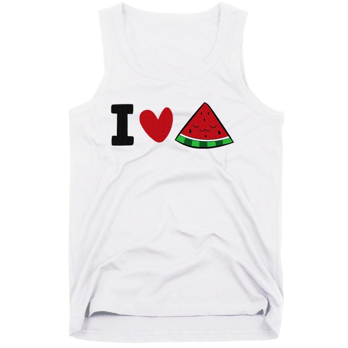 I Love Watermelon Summer Fruit Watermelon Tank Top