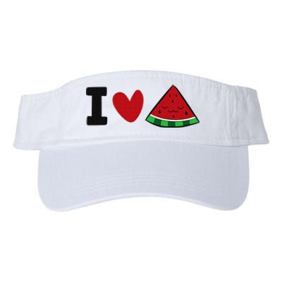 I Love Watermelon Summer Fruit Watermelon Valucap Bio-Washed Visor