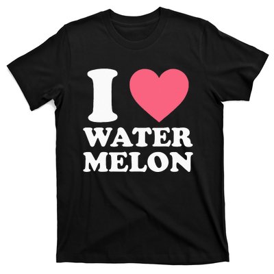 I Love Watermelon I Heart Watermelon Funny Fruit Lover T-Shirt