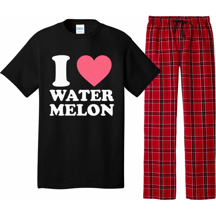 I Love Watermelon I Heart Watermelon Funny Fruit Lover Pajama Set