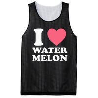 I Love Watermelon I Heart Watermelon Funny Fruit Lover Mesh Reversible Basketball Jersey Tank