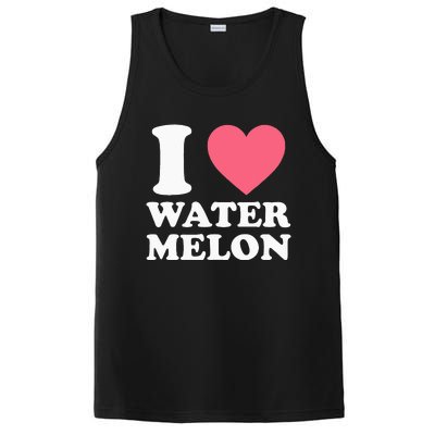 I Love Watermelon I Heart Watermelon Funny Fruit Lover PosiCharge Competitor Tank