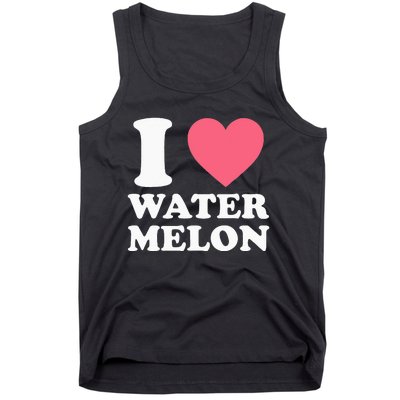 I Love Watermelon I Heart Watermelon Funny Fruit Lover Tank Top