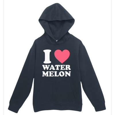 I Love Watermelon I Heart Watermelon Funny Fruit Lover Urban Pullover Hoodie