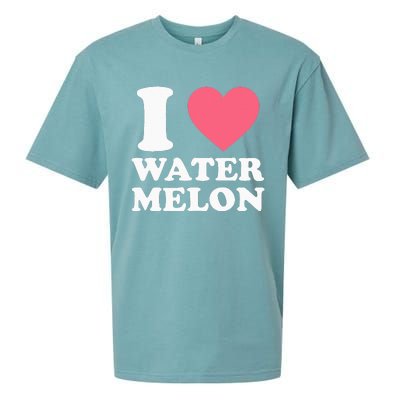 I Love Watermelon I Heart Watermelon Funny Fruit Lover Sueded Cloud Jersey T-Shirt