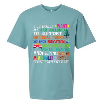 I Literally Want My Tax Dollars To Support National Parks Sueded Cloud Jersey T-Shirt
