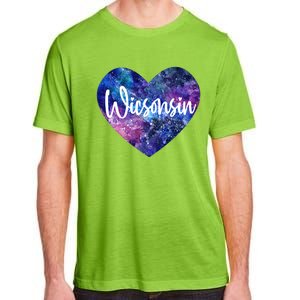 I Love Wisconsin Usa Great Gift Adult ChromaSoft Performance T-Shirt