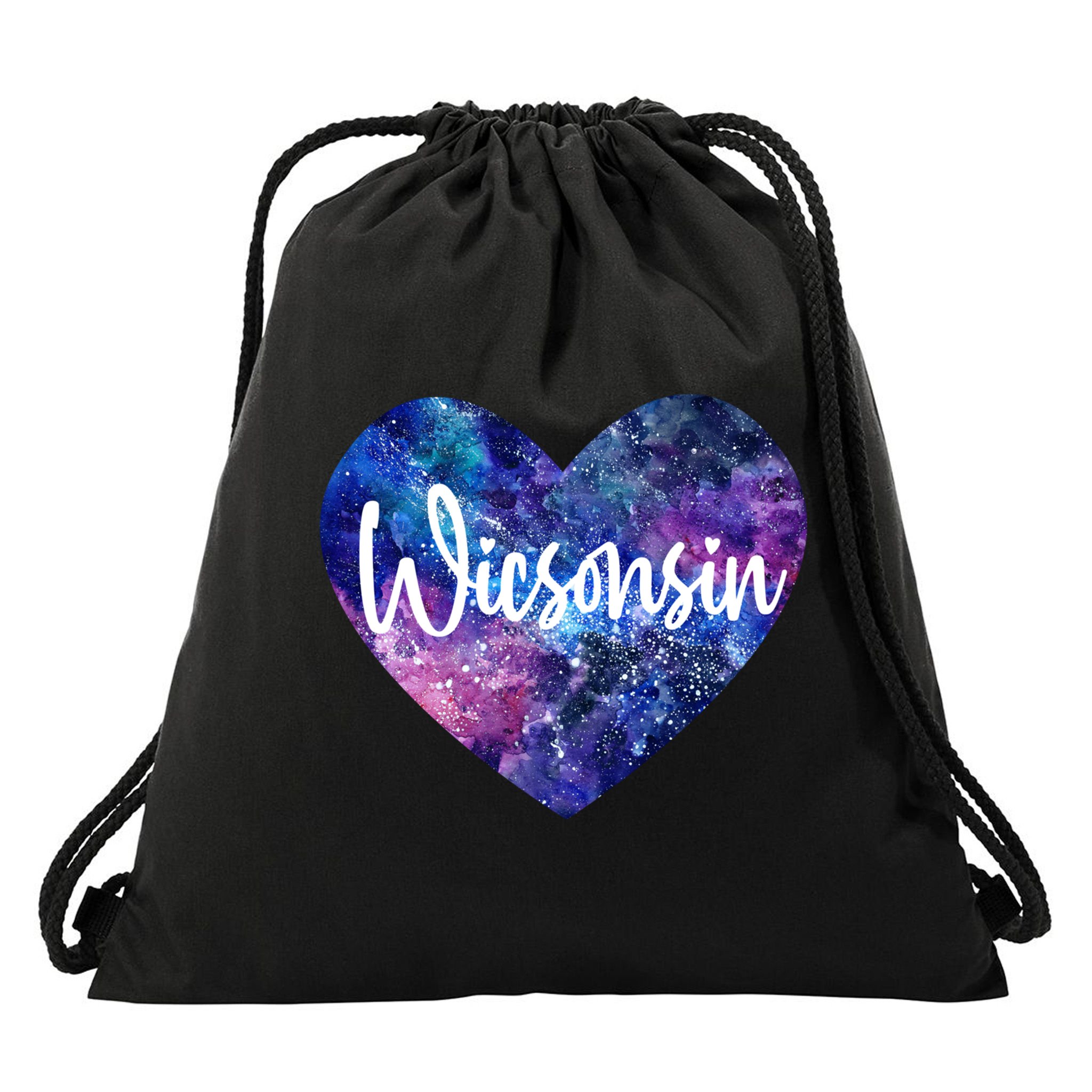 I Love Wisconsin Usa Great Gift Drawstring Bag