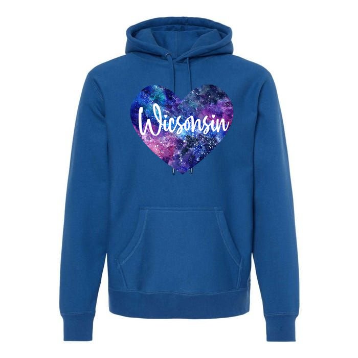 I Love Wisconsin Usa Great Gift Premium Hoodie