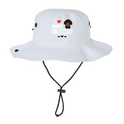 I Love Wine And Turkeys Bird Watching Ing Thanksgiving Gift Legacy Cool Fit Booney Bucket Hat