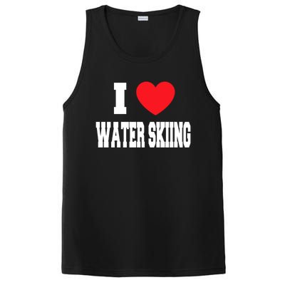 I Love Water Skiing Gift PosiCharge Competitor Tank