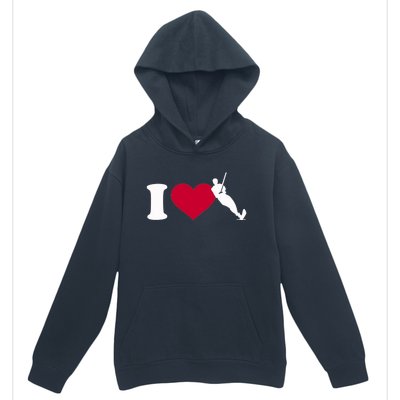 I Love Water Skiing Gift Urban Pullover Hoodie