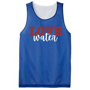 I Love Water Gift Mesh Reversible Basketball Jersey Tank