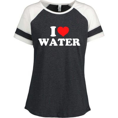 I Love Water Meaningful Gift Enza Ladies Jersey Colorblock Tee