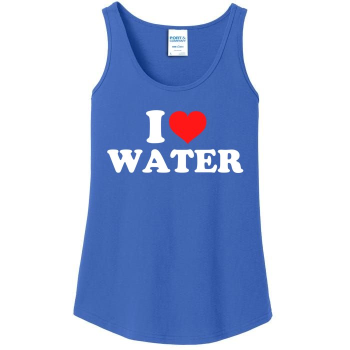 I Love Water Meaningful Gift Ladies Essential Tank