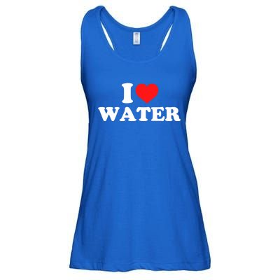 I Love Water Meaningful Gift Ladies Essential Flowy Tank