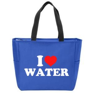 I Love Water Meaningful Gift Zip Tote Bag