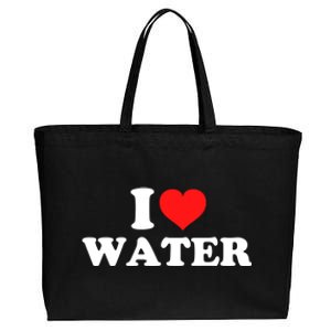 I Love Water Meaningful Gift Cotton Canvas Jumbo Tote