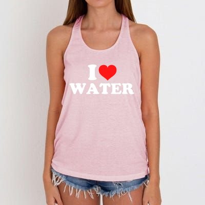 I Love Water Meaningful Gift Women's Knotted Racerback Tank