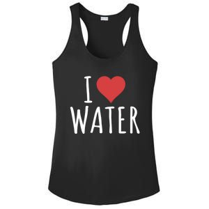 I Love Water Cute Gift Ladies PosiCharge Competitor Racerback Tank