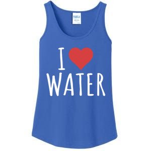 I Love Water Cute Gift Ladies Essential Tank